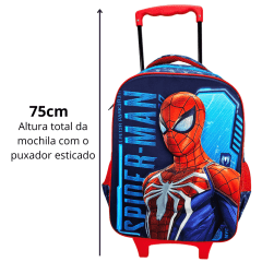 Mochila de Rodas Homem Aranha 3D Marvel Xeryus 11700 