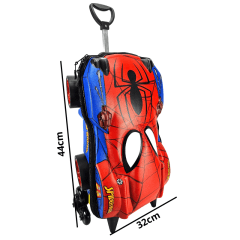 Mochila De Rodas Homem Aranha Carro 3D E Lancheira Maxtoy 3800AM23