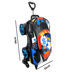 Mochila de Rodas Hot Wheels 3D Terrain Storm Com Lancheira Maxtoy 2500GM21