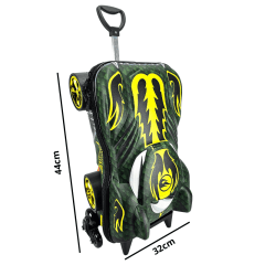 Mochila De Rodas Hot Wheels Howlin Heat 3D E Lancheira Maxtoy 2500HM23