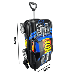 Mochila de Rodas Hot Wheels Night Shifter 3D Com Lancheira Maxtoy 2500cm20