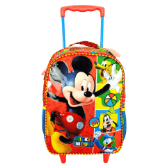 Mochila de Rodas Mickey Mouse Disney com Lancheira e Estojo 11610