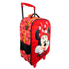 Mochila de Rodas Minnie Disney 3D Xeryus 11450 Vermelho Escolar