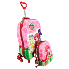 Mochila de Rodas Moranguinho 3D Com Lancheira Maxtoy 2870AM23