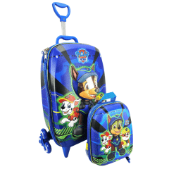 Mochila de Rodas Patrulha Canina 3D Com Lancheira Maxtoy 2993EM21