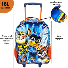 Mochila de Rodas Patrulha Canina com Estojo Duplo Xeryus 11780