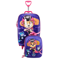 Mochila De Rodas Patrulha Canina Skye Jet Lancheira Maxtoy 2993fm21