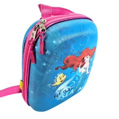 Mochila de Rodas Pequena Sereia Ariel 3D Com Lancheira Maxtoy 3855cm22