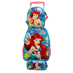 Mochila de Rodas Princesa Ariel com Lancheira e Estojo Xeryus 11480