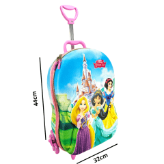 Mochila de Rodas Princesas Disney Castelo 3D Com Lancheira Maxtoy 3855NM23