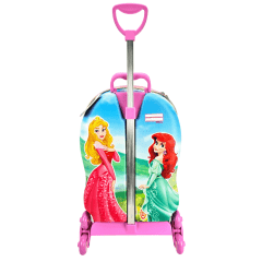 Mochila de Rodas Princesas Disney Castelo 3D Com Lancheira Maxtoy 3855NM23