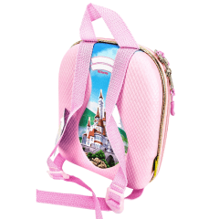 Mochila de Rodas Princesas Disney Castelo 3D Com Lancheira Maxtoy 3855NM23