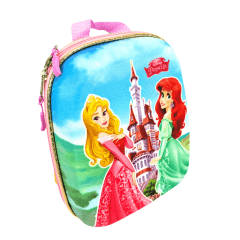 Mochila de Rodas Princesas Disney Castelo 3D Com Lancheira Maxtoy 3855NM23