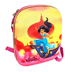 Mochila de Rodas Princesas Disney Jasmine 3D Com Lancheira Maxtoy 3855JM23