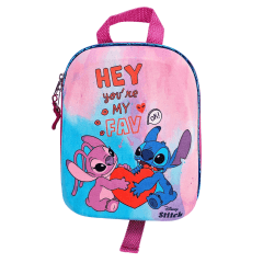 Mochila De Rodas Stitch e Angel Disney 3D E Lancheira Maxtoy 3857DM24