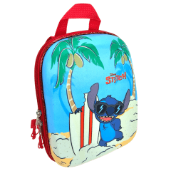 Mochila De Rodas Stitch Praia Disney 3D E Lancheira Maxtoy 3857AM24