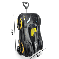 Mochila De Rodinha Batman Beware 3D Lancheira Maxtoy 2805am19