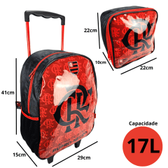 Mochila de Rodinha Flamengo Oficial com Lancheira Xeryus 11910