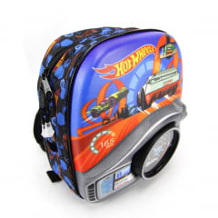 Mochila de Rodinha Hotwheels 3D Com Lancheira Diplomata Maxtoy 2500GM21