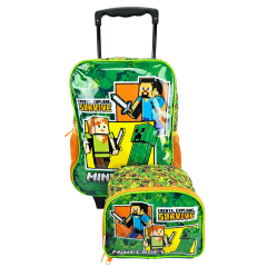 Mochila de Rodinha Minecraft com Lancheira Sestini 066169-00