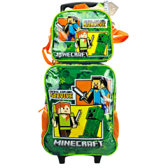 Mochila de Rodinha Minecraft com Lancheira Sestini 066169-00