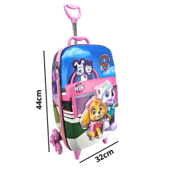 Mochila De Rodas Patrulha Canina 3D com Lancheira Maxtoy 2993dm21