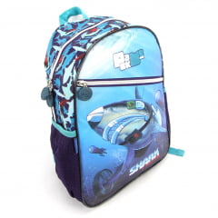 Mochila Infantil Tubarão Costas com Lancheira e Estojo Pacific 997L05