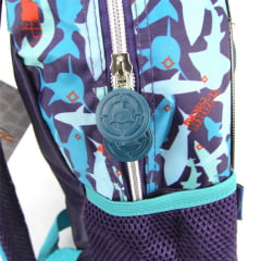 Mochila Infantil Tubarão Costas com Lancheira e Estojo Pacific 997L05