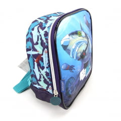 Mochila Infantil Tubarão Costas com Lancheira e Estojo Pacific 997L05