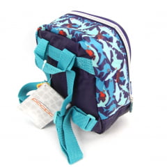 Mochila Infantil Tubarão Costas com Lancheira e Estojo Pacific 997L05