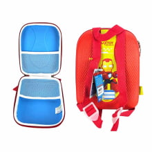 Kit Mochila de Rodinhas Homem de Ferro 3D c/ Lancheira Maxtoy Diplomata