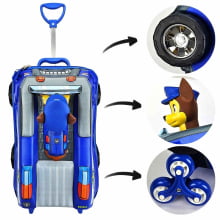Kit Mochila de Rodinhas Patrulha Canina Chase 3D Carro c/ Lancheira Maxtoy