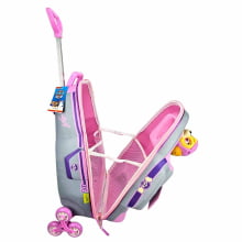 Kit Mochila de Rodinhas Patrulha Canina Skye 3D Nave c/ Lancheira Maxtoy