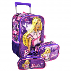 Mochilete Barbie com Lancheira e Estojo Luxcel IC38182BB-VL