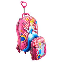 Mochilete Cinderela Disney 3D com Lancheira Maxtoy 3855HM22