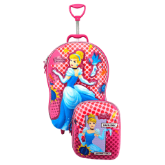 Mochilete Cinderela Disney 3D com Lancheira Maxtoy 3855HM22