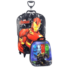 Mochilete Homem de Ferro 3D com Lancheira Maxtoy 3850BM22