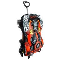 Mochila de Rodas Hot Wheels Dune Soar Vermelho 3D com Lancheira Maxtoy 2500BM19