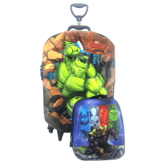 Mochilete Hulk Vingadores 3D com Lancheira Maxtoy 3850CM22