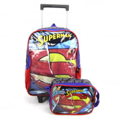 Mochilete Superman com Lancheira Térmica Luxcel IC37892SM-VM