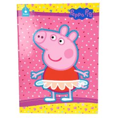 Caderno Brochura Capa Dura Universitário Peppa Pig 96 Folhas Foroni - Kit com 4 Unidades