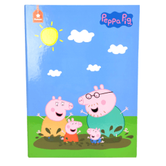 Caderno Brochura Capa Dura Universitário Peppa Pig 96 Folhas Foroni - Kit com 4 Unidades