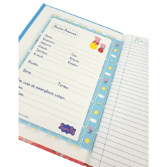 Caderno Brochura Capa Dura Universitário Peppa Pig 96 Folhas Foroni - Kit com 4 Unidades