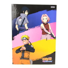 Caderno Brochura Capa Dura Universitário Naruto 80 Folhas São Domingos - Kit com 4 Unidades