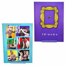 Caderno Colegial Friends Brochura Costurado 160 Folhas Animativa