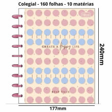 Caderno Tilidisco Soho Tilibra 10 Matérias 160 Folhas Colegial Disco