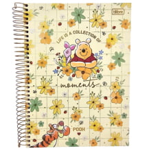 Caderno Universitário Capa Dura 12 Matérias Pooh Tilibra Connect 192 Folhas