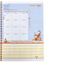 Caderno Universitário Capa Dura 12 Matérias Pooh Tilibra Connect 192 Folhas