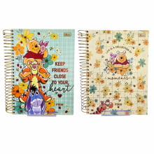 Caderno Universitário Pooh Tilibra 16 Matérias Capa Dura 256 Folhas