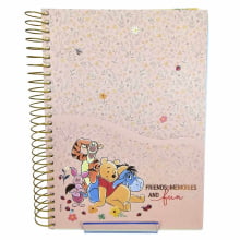 Caderno Universitário Capa Dura 16 Matérias Pooh Tilibra Connect - 256 Folhas